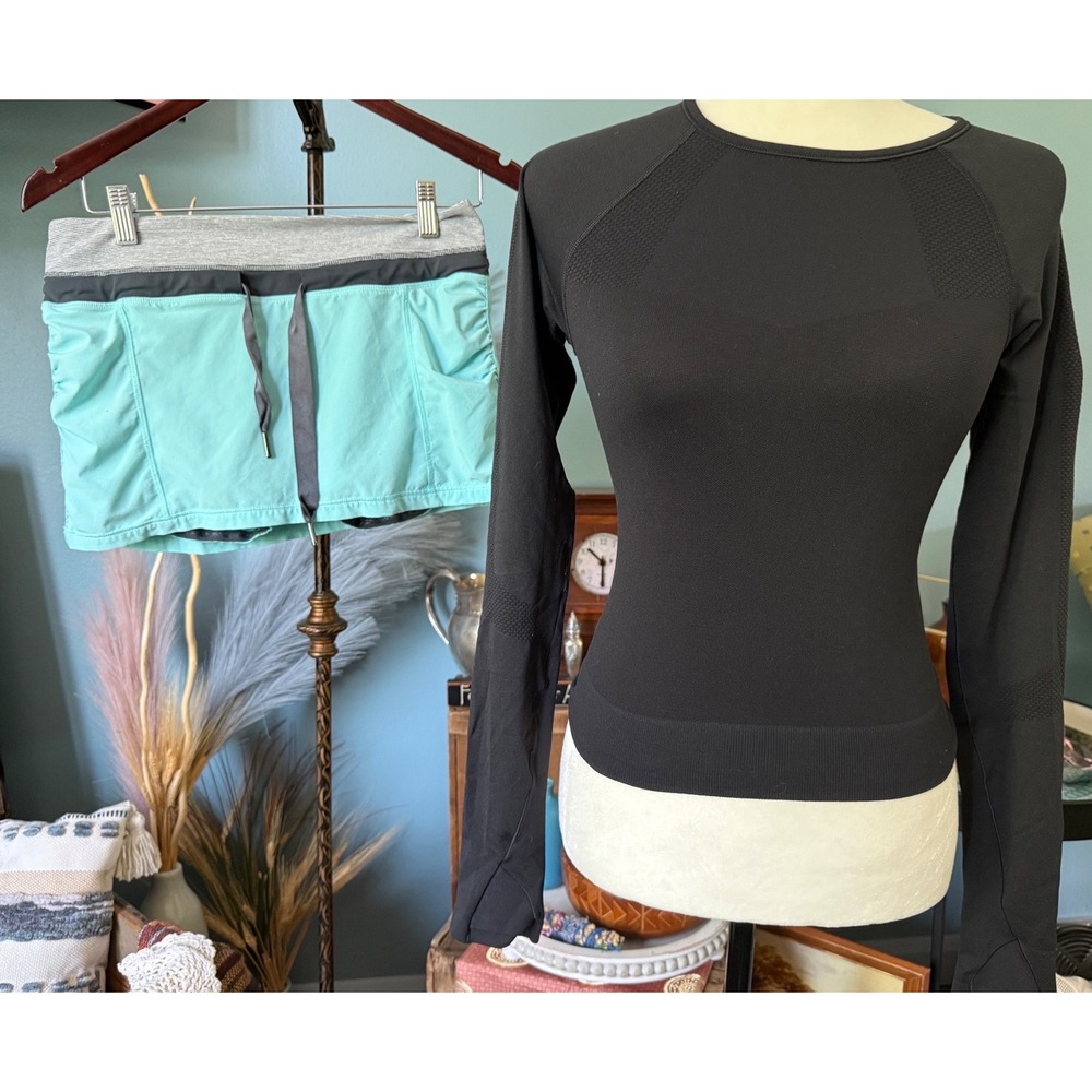 Lululemon Activewear Bundle Leggings Shorts Skort Swiftly Tech Tank Top 5pc Set - Picture 3 of 15